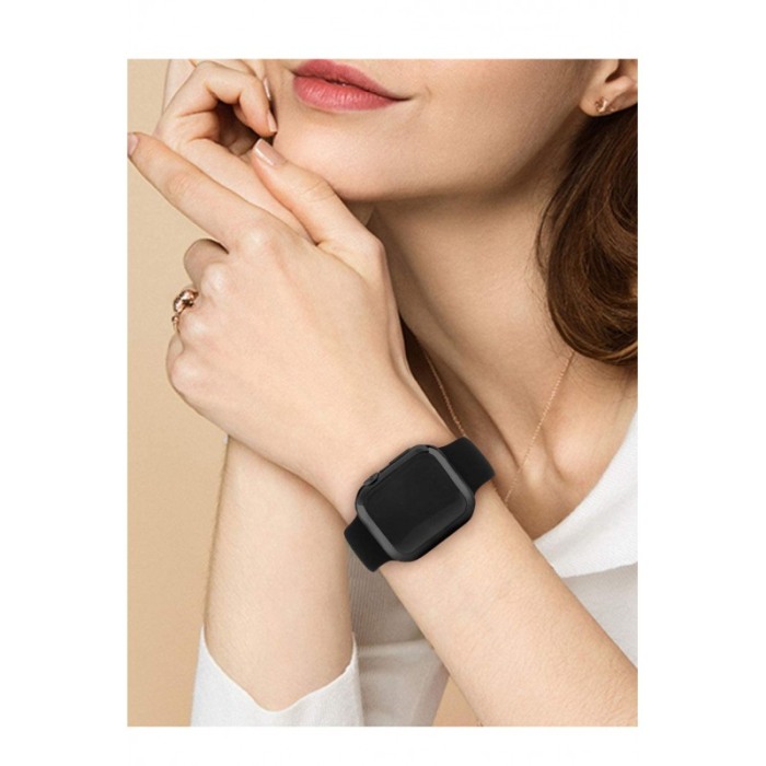 Set 2 in 1 curea din silicon si husa protectie ecran pentru Apple Watch series 1/2/3/4/5  ,materiale de calitate,42 mm, negru,do [4]