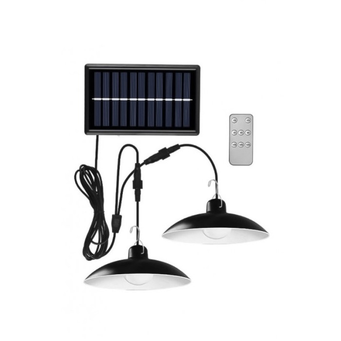 Set 2 lampi solare GreenLight, suspendate cu telecomanda, lungimea firului 3 m, lumina ajustabila, 90 Lm/W, Doty®️ [8]