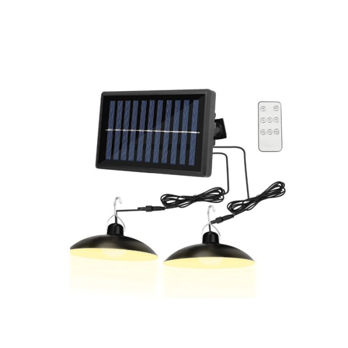 Set 2 lampi solare GreenLight, suspendate cu telecomanda, lungimea firului 3 m, lumina ajustabila, 90 Lm/W, Doty®️ [2]