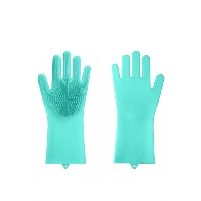 Set 2 manusi multifunctionale din silicon de inalta calitate, peri din silicon pentru spalat vasele, rezistente la temperaturi r [1]