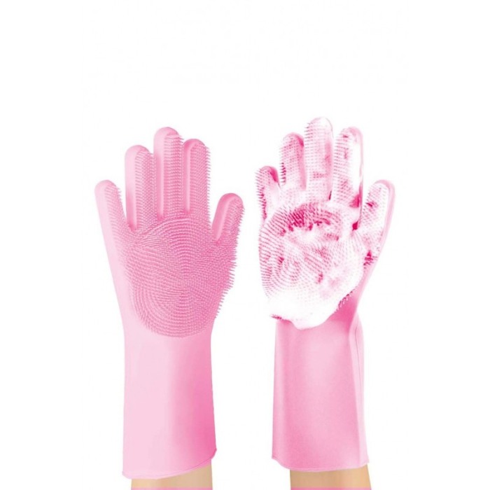 Set 2 manusi multifunctionale din silicon de inalta calitate, peri din silicon pentru spalat vasele, rezistente la temperaturi r [3]