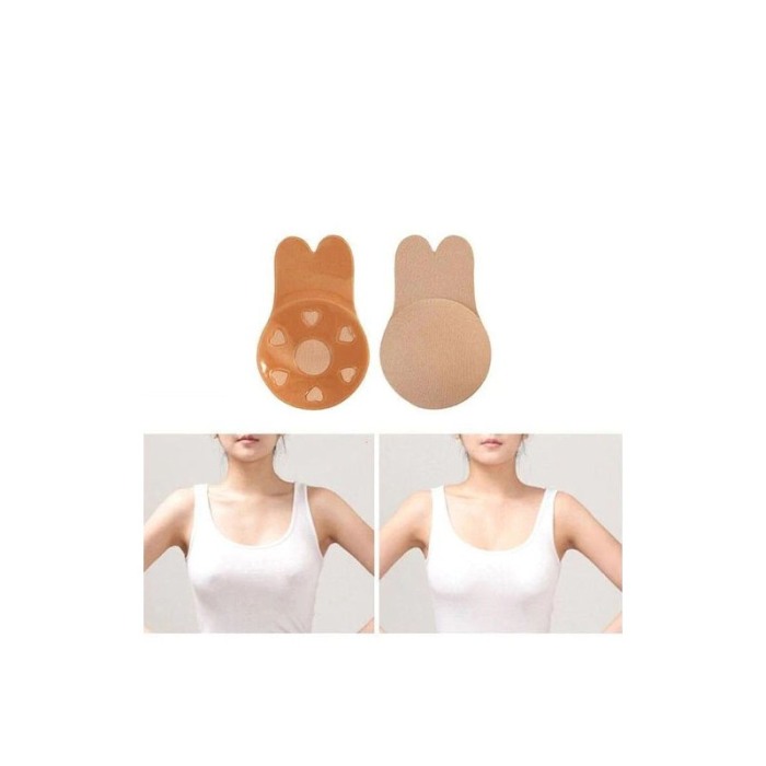 Set 2 pernite pentru sani PushUpNude, marime universala, adeziv puternic, reutilizabile, eficiente, nude [6]