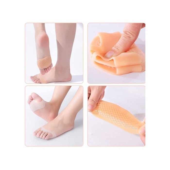 Set 2 pernute din silicon Soft Painless Doty.ro®, anti monturi sau bataturi, pentru sandale/pantofi, universale, elastice, crem [7]