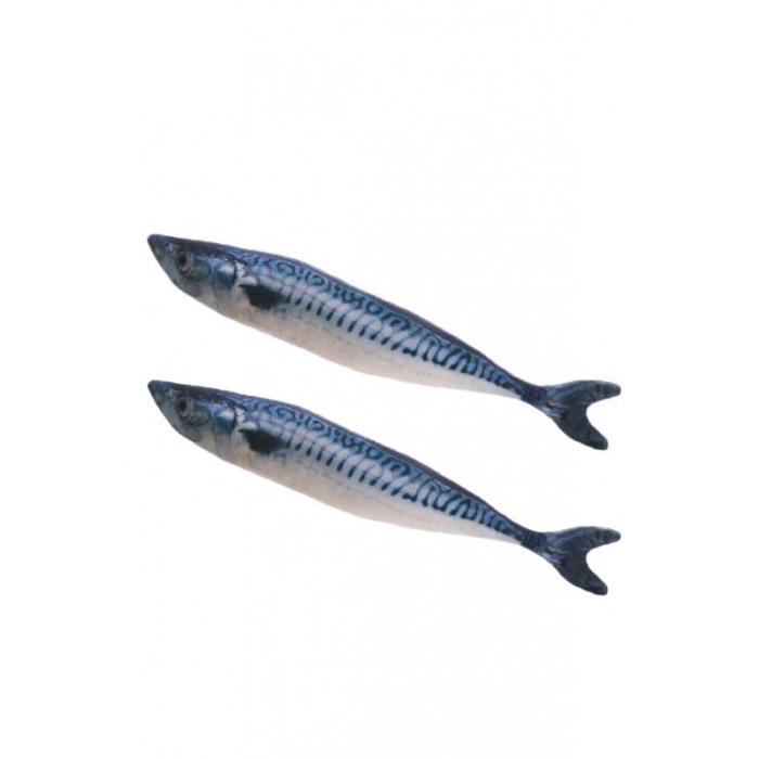 Set 2 pesti de jucarie pentru pisici FishyPlay Doty®, 19 cm, albastru [1]