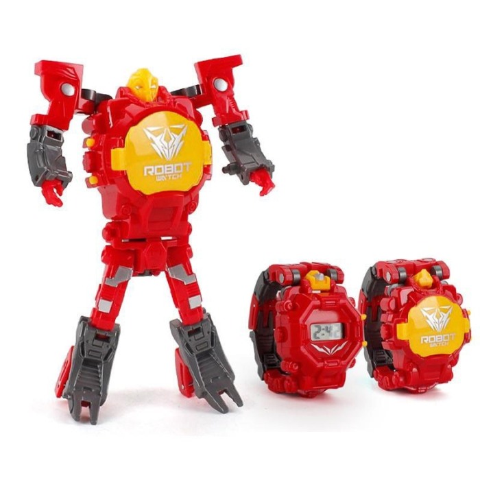 Set 2 roboti Optimus Robot 3 in 1 pentru copii, transformabil in ceas,jucarie si functie de walkie-talkie, se transforma in robo [2]