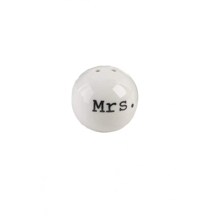 Set 2 solnite ceramice Geometric Mr. & Mrs., sare si piper, alb/negru [4]