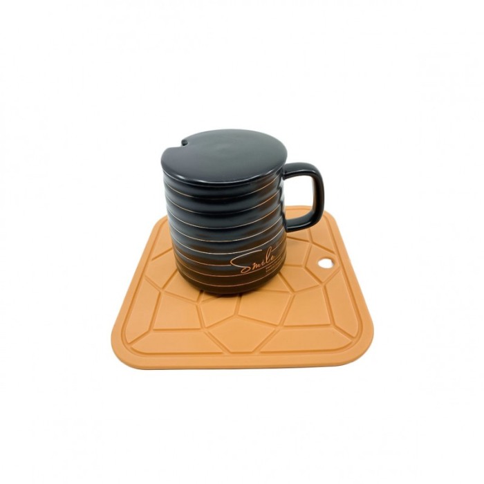 Set 2 suporturi pentru protectie termica HotPot , silicon, material de calitate, 18 cm, forma patrata, portocaliu [3]