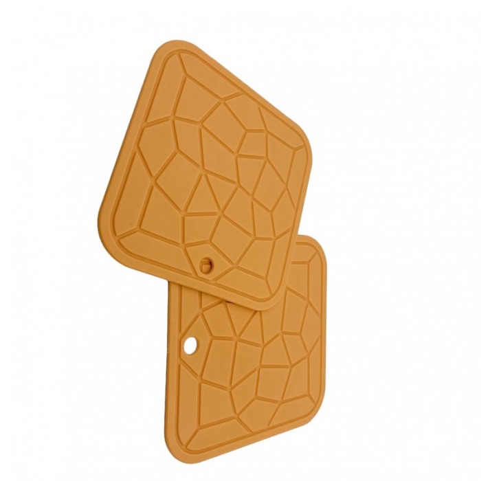Set 2 suporturi pentru protectie termica HotPot , silicon, material de calitate, 18 cm, forma patrata, portocaliu [5]