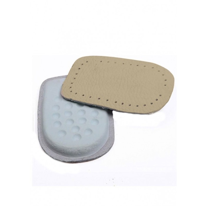 Set 2 Talonete din piele ecologica LeatherHeel, reutilizabile, pernite inaltatoare, universale, 10x8 cm, bej, Doty®️ [2]