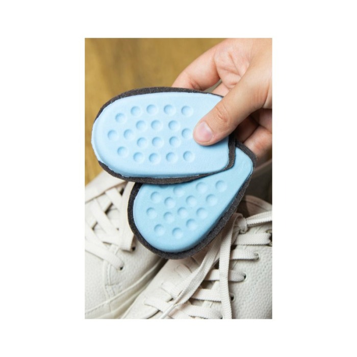 Set 2 Talonete din piele ecologica LeatherHeel, reutilizabile, pernite inaltatoare, universale, 10x8 cm, maro, Doty®️ [4]