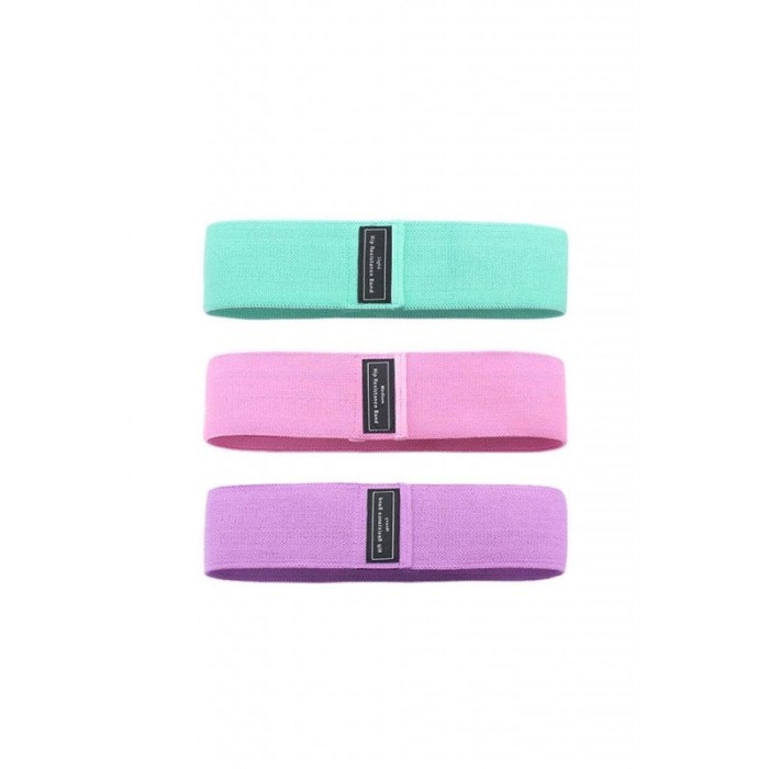 Set 3 benzi elastice ElasticFit, 3 nivele, usor de utilizat, rezistente, bumbac si elastan, multicolor [2]