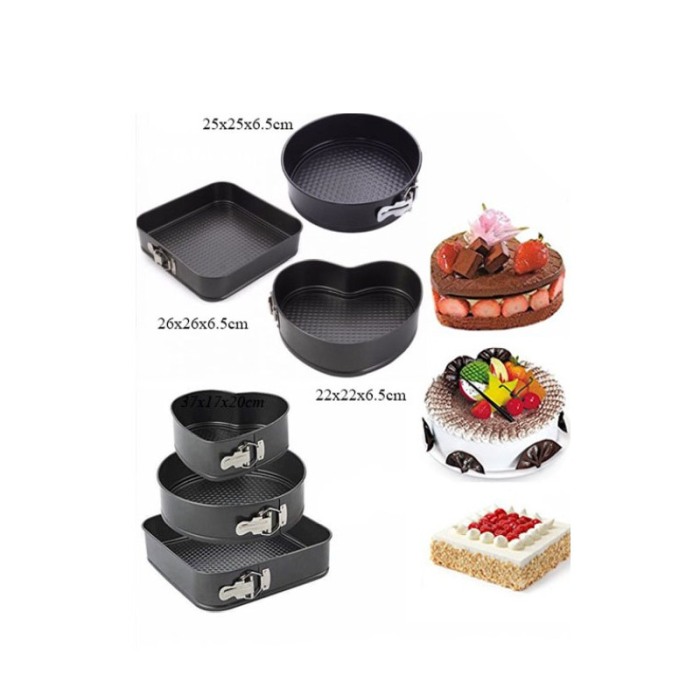 Set 3 forme torturi/prajituri MyCake, margini si baza detasabila, materiale de calitate, negru, Doty® [5]