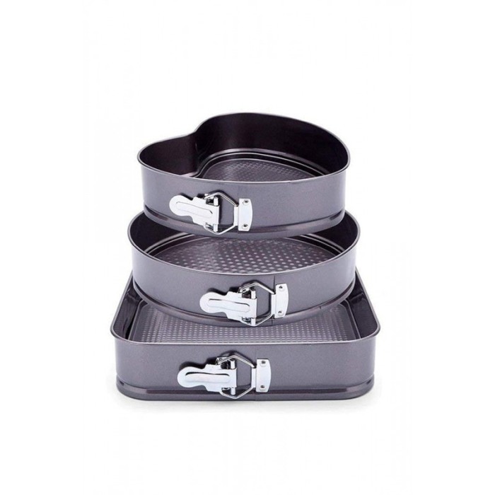 Set 3 forme torturi/prajituri MyCake, margini si baza detasabila, materiale de calitate, negru, Doty® [3]