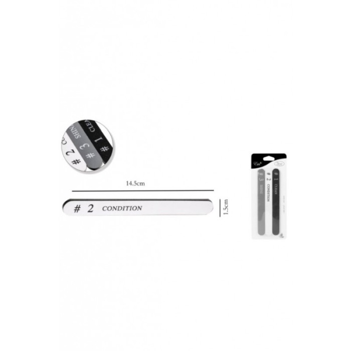 Set 3 pile cosmerice ShinnyNails Doty.ro®, pentru curatarea patului unghial, finisarea unghiei, ofera luciu, multicolor [5]