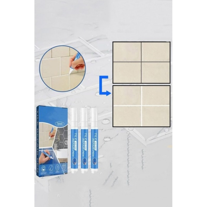 Set 3 x Marker corector rosturi TilePen, pentru gresie si faianta, alb, eficient, simplu de utilizat, Doty® [3]