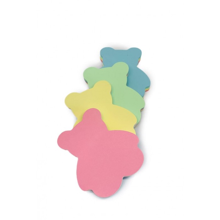 Set 300 bucati Adorabile Sticky Notes Doty®, in forma de ursulet, multicolore, 70x70 mm [3]