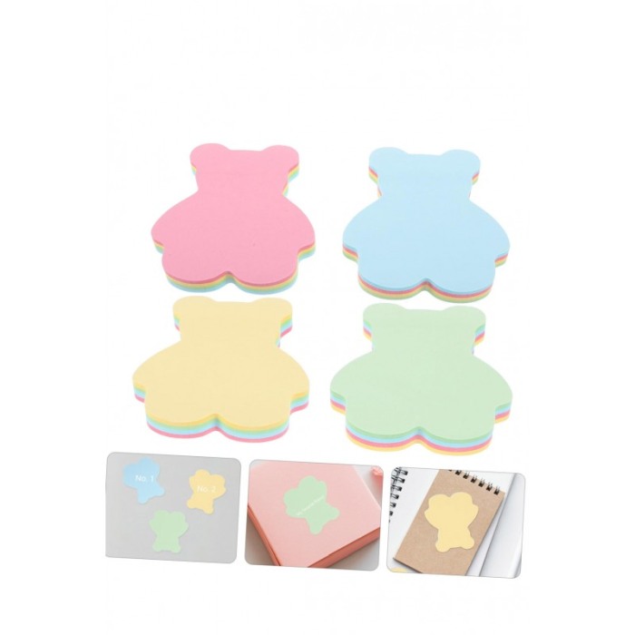 Set 300 bucati Adorabile Sticky Notes Doty®, in forma de ursulet, multicolore, 70x70 mm [7]