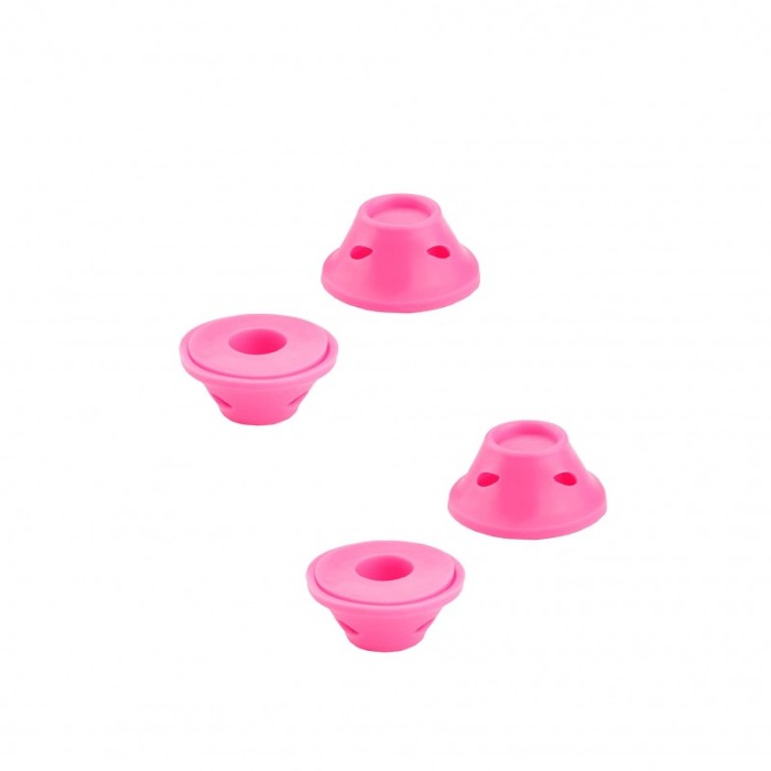 Set 4 bigudiuri SiliconeCurls, din silicon, usor de utilizat, 4x3 cm, roz [1]