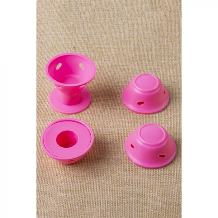 Set 4 bigudiuri SiliconeCurls, din silicon, usor de utilizat, 5x4 cm, roz, Doty®️ [8]
