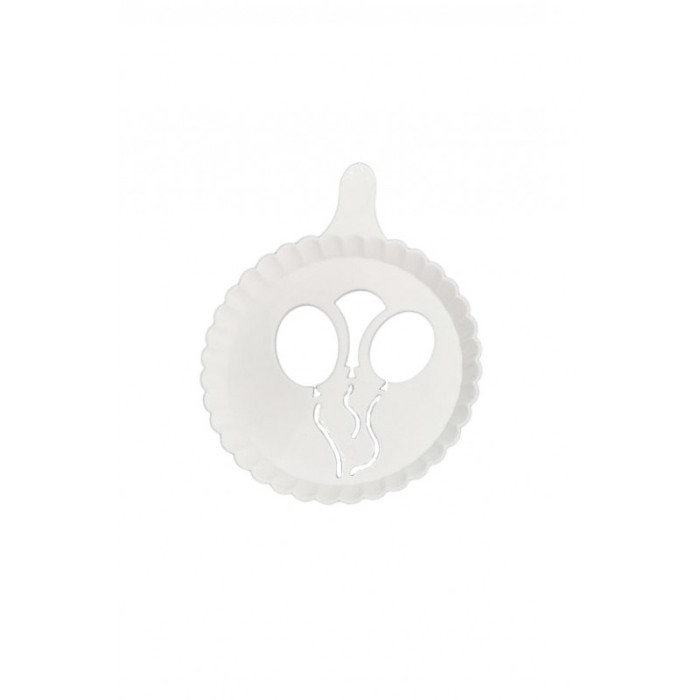Set 4 forme de ornat cafea sau prajituri ArtON, din plastic, reutilizabile, usor de folosit si curatat, alb, 10 cm [5]