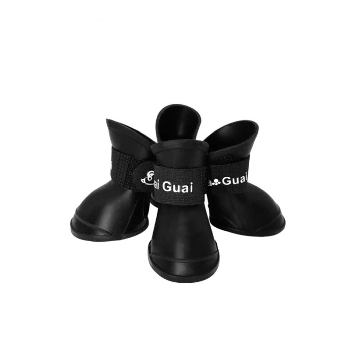 Set 4 ghetute din silicon Animali Boots Doty® pentru caini de talie medie/mare, cu scai, antiderapant, marime XL, 7.5x6 cm [1]