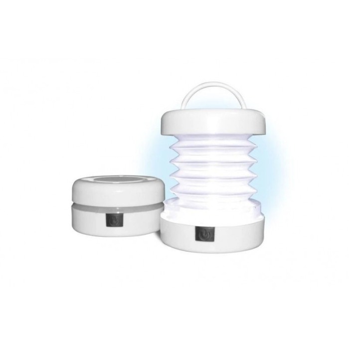 Set 4 Mini lanterne tip felinar Mini Light Pack, pliabile, practice, functioneaza cu baterii, inel de prindere, alb,doy [4]