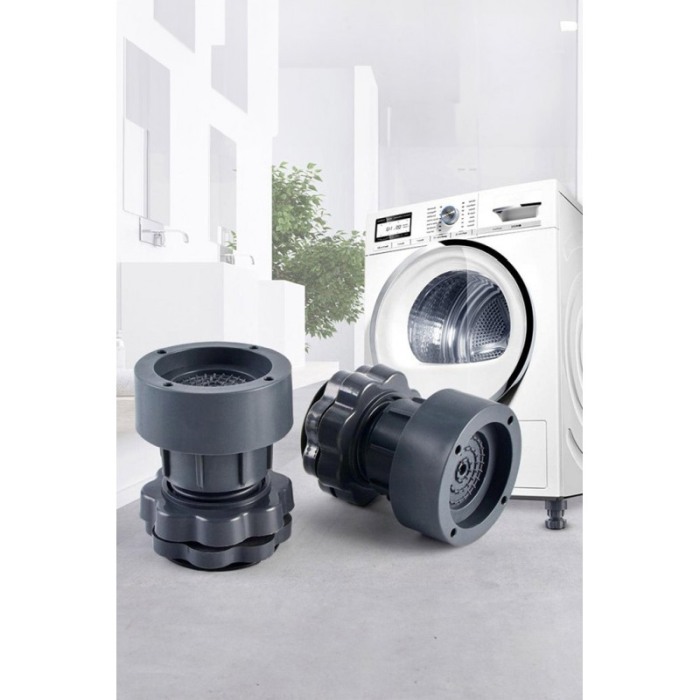 Set 4 picioare pentru masina de spalat rufe MoveIT Suport, Plastic, Se Regleaza Pe Inaltime, Gri, eficiente, Doty® [5]
