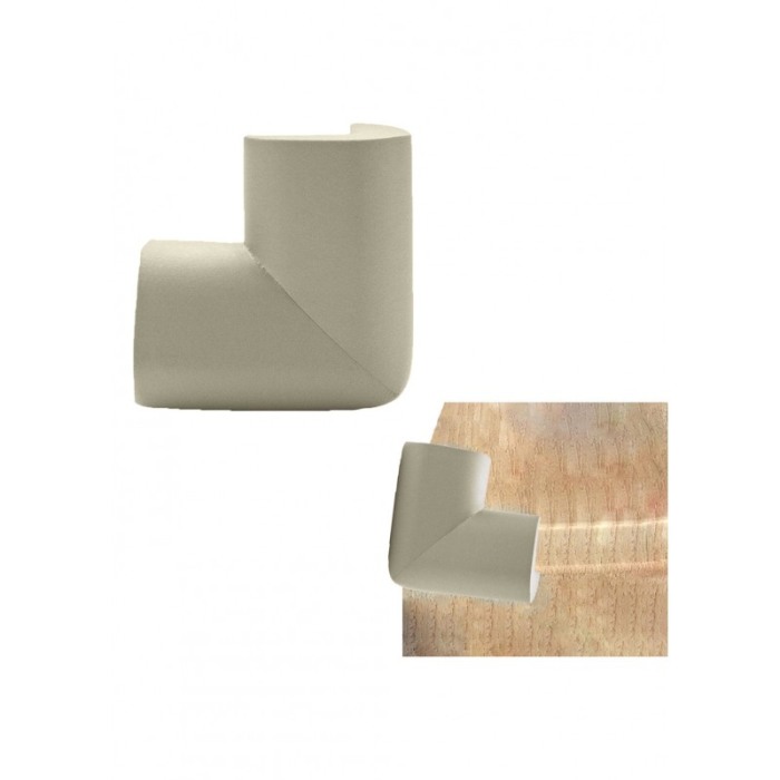 Set 4 protectii SafeHouseDoty® din spuma groasa pentru colturi mobilier, sistem de siguranta pentru copii, gri [4]