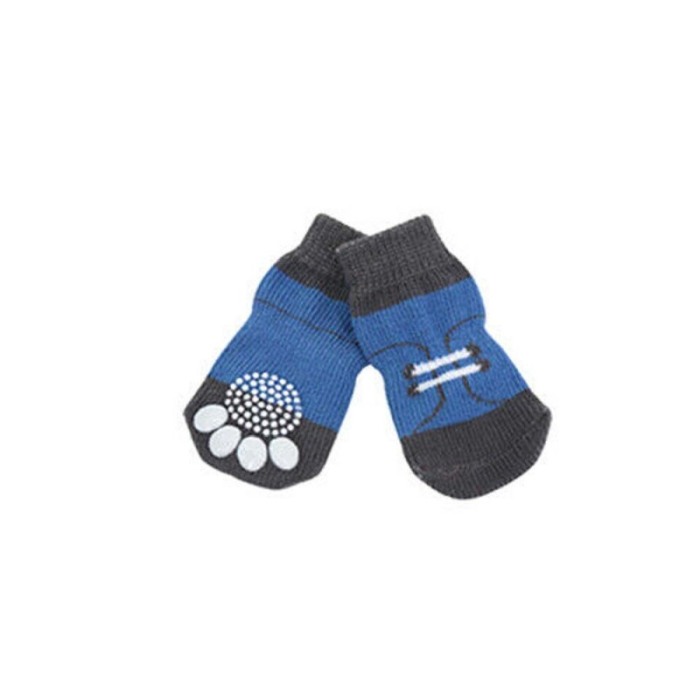 Set 4 Sosete pentru animalele de companie de talie mica, 25 mm, cu talpa anti alunecare, Doty® [4]