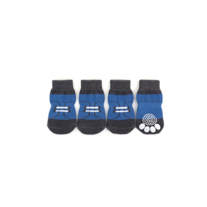 Set 4 Sosete pentru animalele de companie de talie mica, 25 mm, cu talpa anti alunecare, Doty® [1]