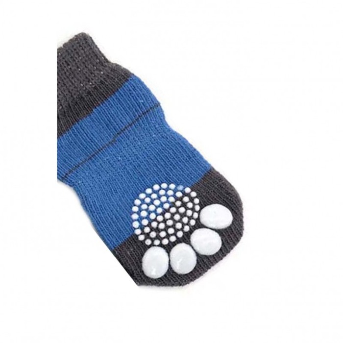 Set 4 Sosete pentru animalele de companie de talie mica, 25 mm, cu talpa anti alunecare, Doty® [5]