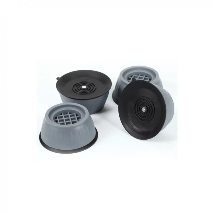 Set 4 suporturi antivibratie Antisock Fix, pentru masina de spalat, eficient, gri/negru, 7.5x4 cm [1]