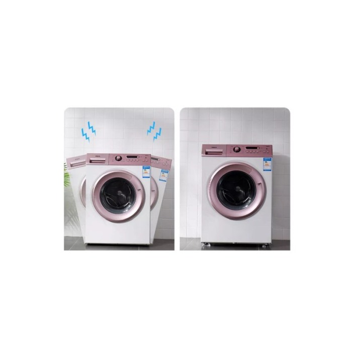 Set 4 suporturi antivibratie FootPad, pentru masina de spalat si mobila, silicon, transparente, 7x2 cm [8]