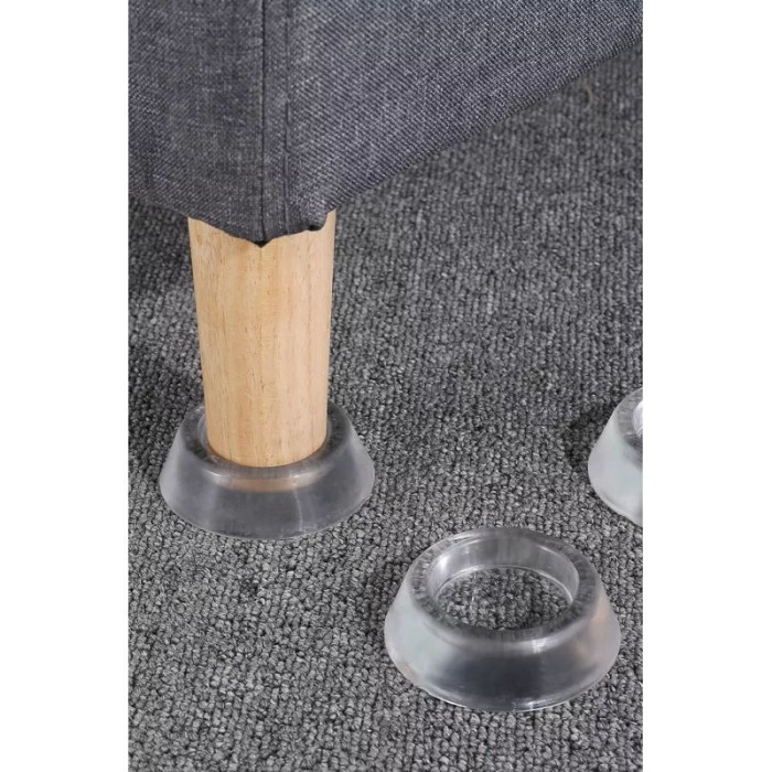 Set 4 suporturi antivibratie FootPad, pentru masina de spalat si mobila, silicon, transparente, 7x2 cm [6]