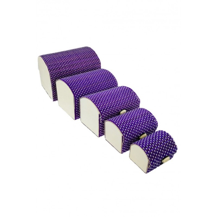 Set 5 Casete bijuterii din bambus culoare Mov [4]