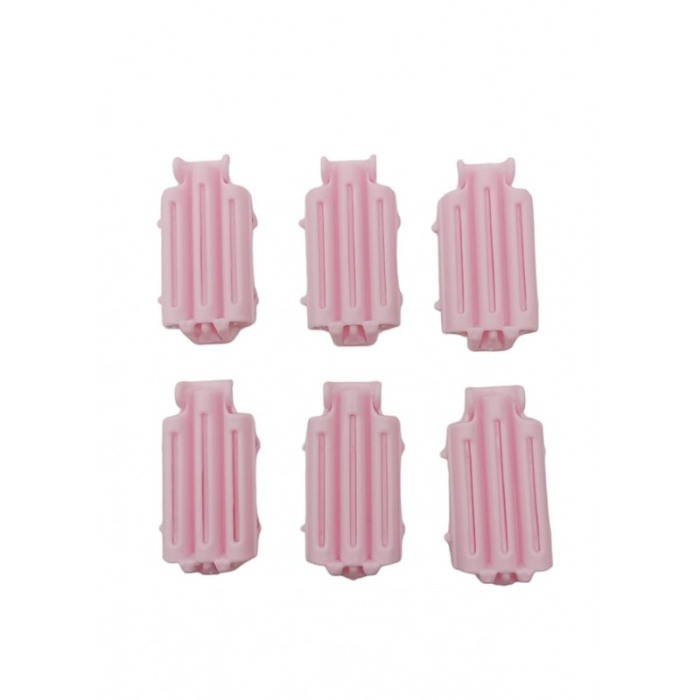 Set 6 bucati Bigudiuri WavyHair, usor de utilizat, pentru volum la radacina si stilizare, roz, 6x3 cm, Doty® [1]