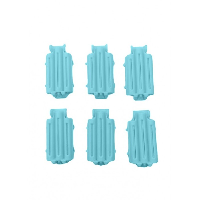 Set 6 bucati Bigudiuri WavyHair, usor de utilizat, pentru volum la radacina si stilizare, turcoaz, 6x3 cm, Doty® [1]