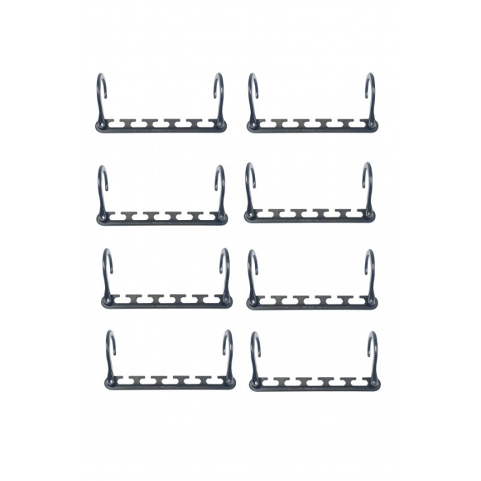 Set 8 organizatoare umerase Hanger Eight, materiale de calitate, multiple functii, economisire spatiul,usor de folosit,negru,dot [12]