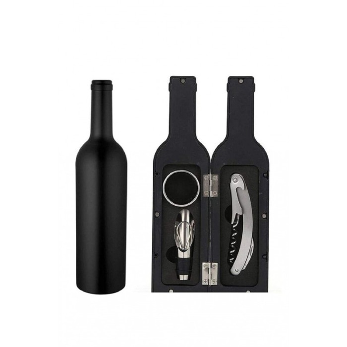 Set accesorii pentru vin Mini WineToolsBottle, 3 accesorii incluse,in forma sticla de vin,material fin, placut la atingere,prind [6]