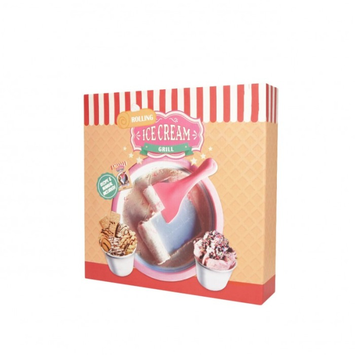 Set Aparat de facut inghetata Sweet Cream Rolls, accesorii incluse, usor de utilizat, roz, 30x 6.5 [4]