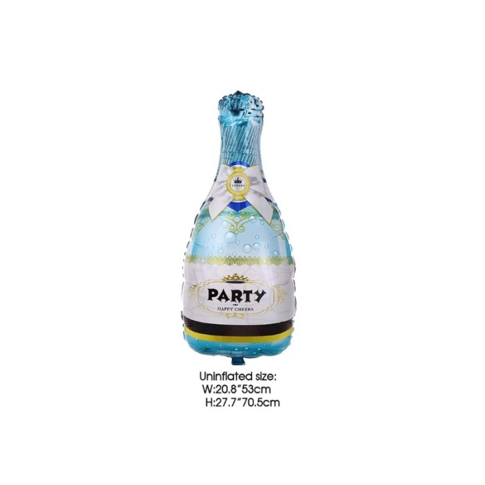 Set aranjament 8 baloane PartyTime Doty®, din folie de aluminiu, dimensiuni diferite, design creativ, albastru [3]