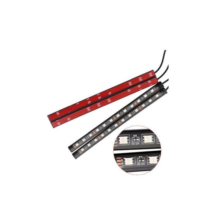 Set Baghete 12 Leduri Iluminare Ambientala LED AutoSwitchOn Doty®, Interior Masina, RGB cu Telecomanda [3]