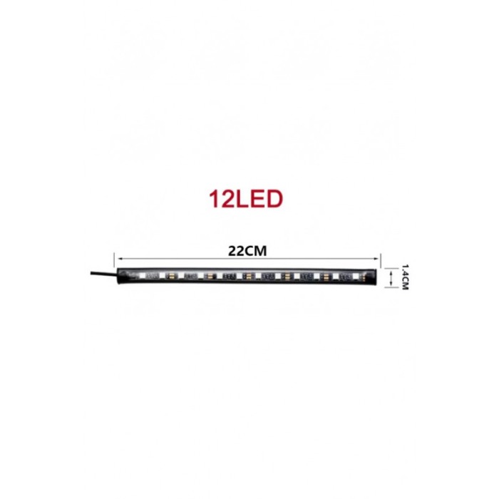 Set Baghete 12 Leduri Iluminare Ambientala LED AutoSwitchOn Doty®, Interior Masina, RGB cu Telecomanda [6]
