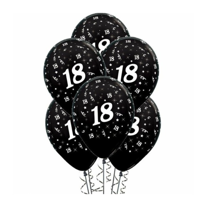 Set baloane majorat 18, marime 30 cm, culoare negru, 20 buc, Doty [3]