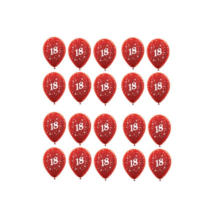 Set baloane majorat 18, marime 30 cm, culoare rosu, 20 buc [1]