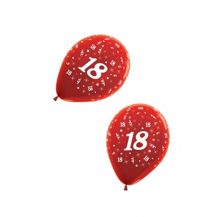 Set baloane majorat 18, marime 30cm, culoare rosu, 6 buc, doty [4]