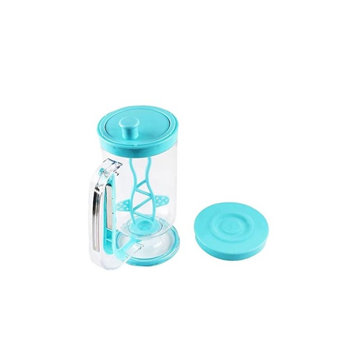 Set Blender manual pentru clatite si prajituri 2 in 1 Turquoise Batter, distribuitor aluat, cana gradata, turcoaz [1]