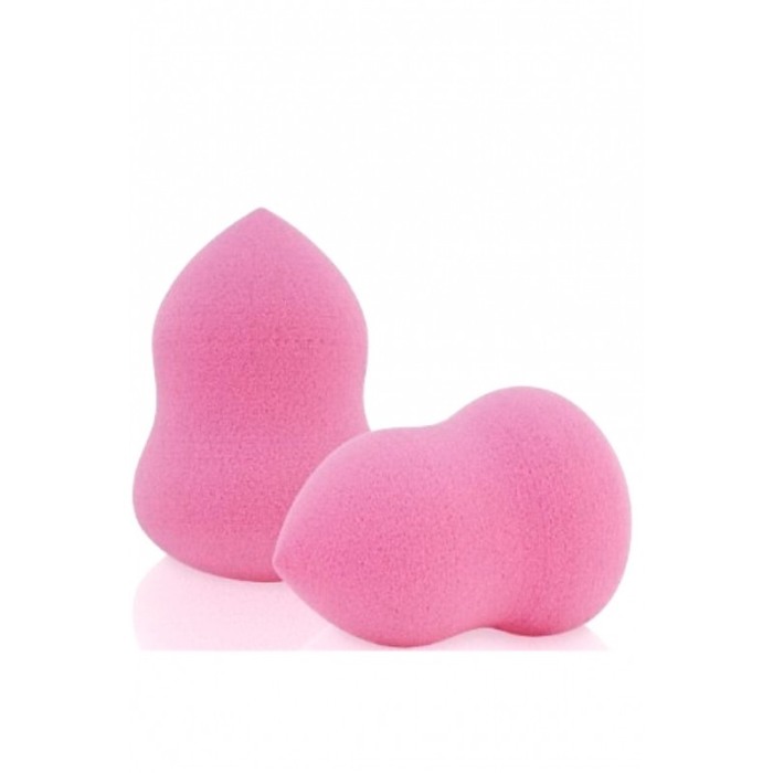 Set Bonita cu buretel cosmetic in forma de para si dispozitiv de curatare faciala, din silicon, roz [3]