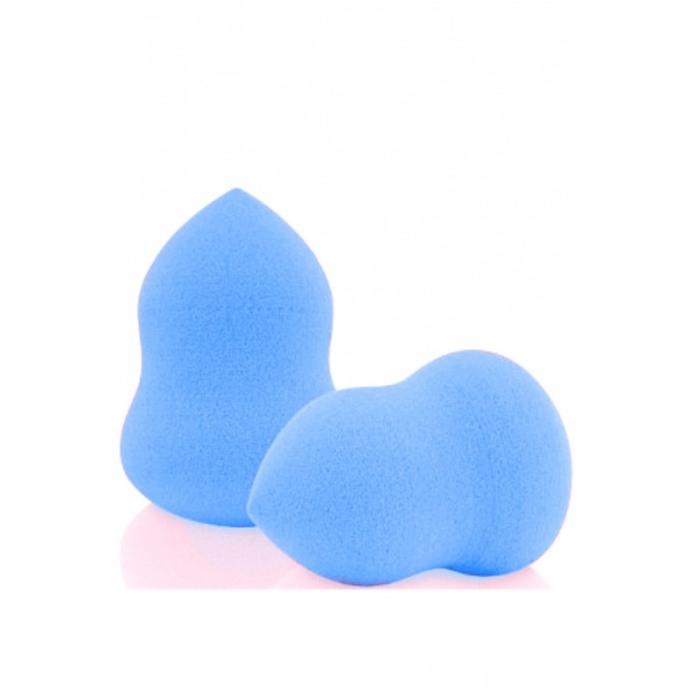 Set Bonita cu buretel cosmetic in forma de para si dispozitiv de curatare faciala, din silicon, roz/albastru [3]