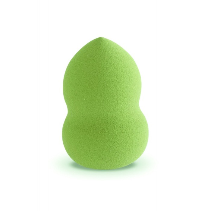 Set Bonita cu buretel cosmetic in forma de para si dispozitiv de curatare faciala, din silicon, roz/verde [5]